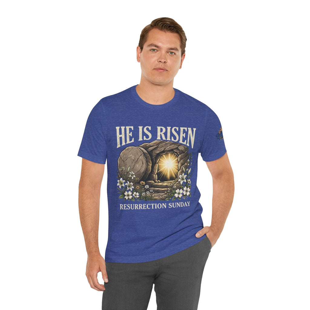 He Is Risen T-Shirt — Jesus Christ Resurrection Easter Tee Printify