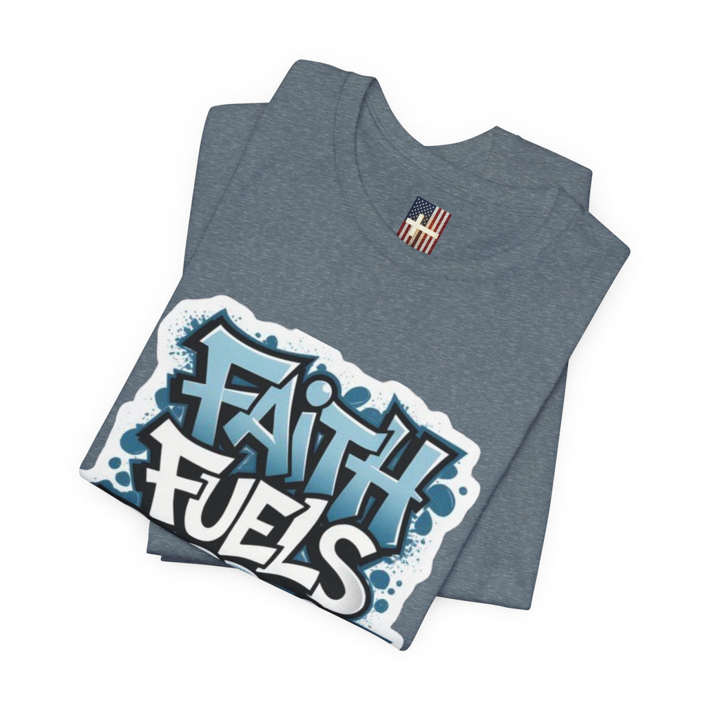 Faith Fuels Purpose T-shirt – Inspirational Christian T-shirt for Divine Drive & Unstoppable Belief Printify