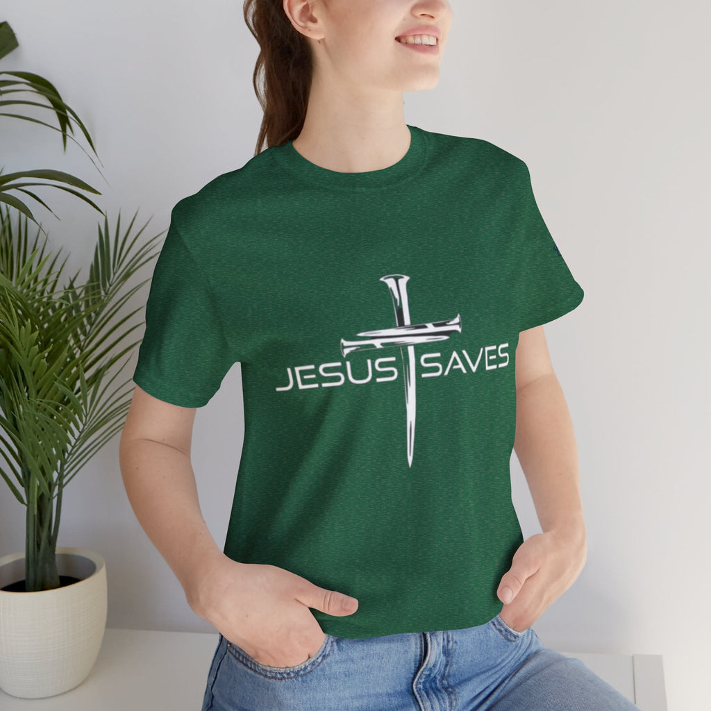 Copy of Jesus Saves T-shirt – 3 Nails Crucifix Cross Christian T-shirt for Redemption Faith & Bold Salvation Printify