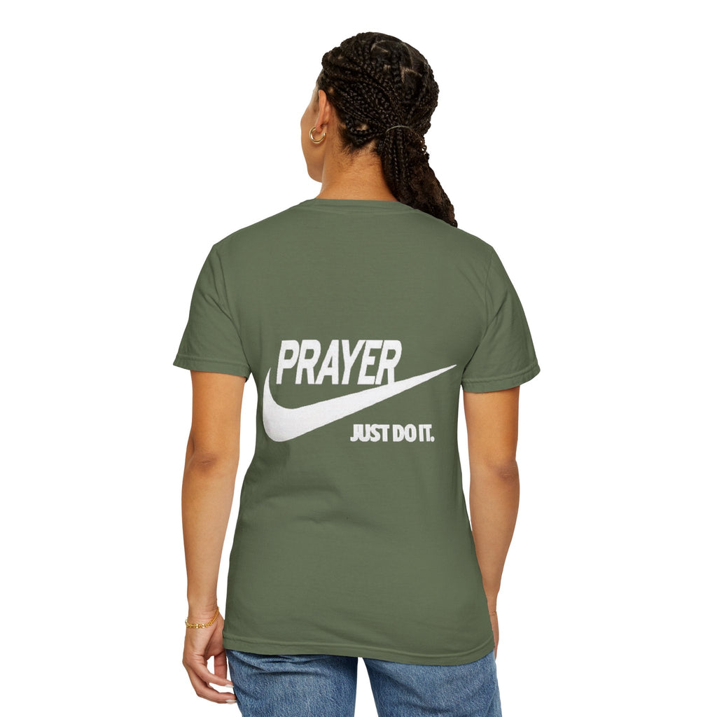 Prayer Just Do It T-shirt - Funny Christian Nike Parody T-shirt - Faith Gear Printify