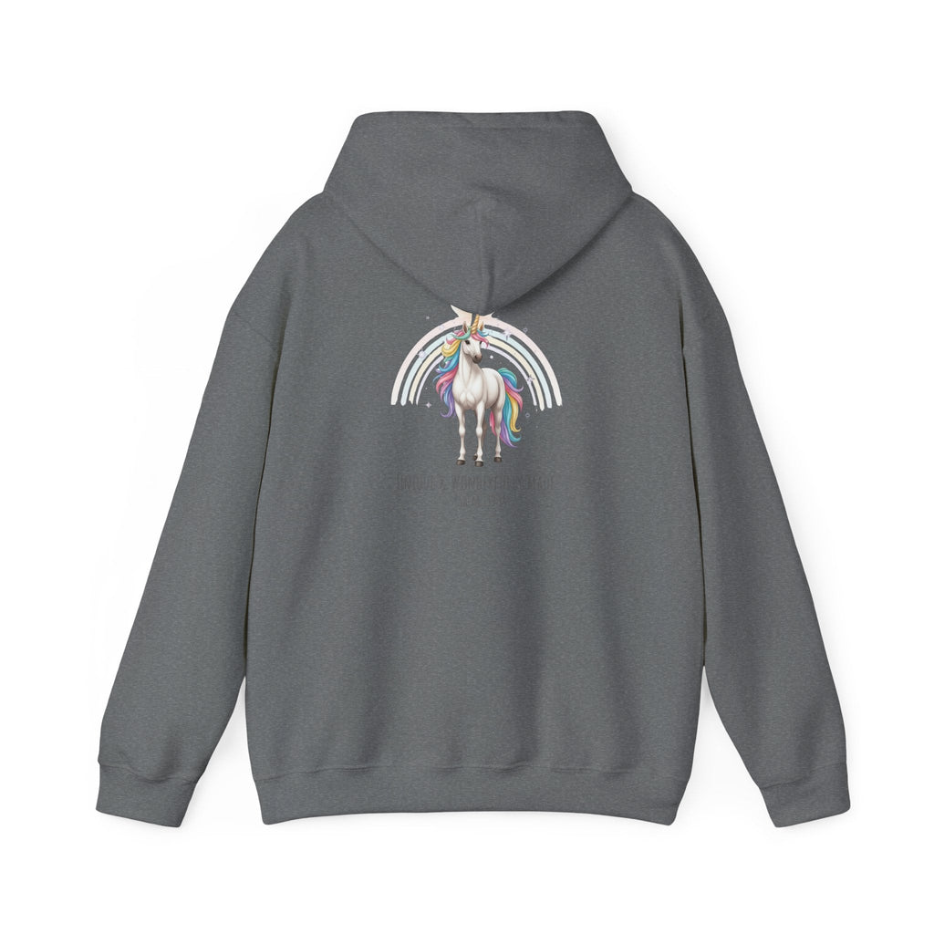 Unique Unicorn Hoodie – Rainbow Cross Psalm 139:14 Christian Hoodie for Wonderfully Made Printify