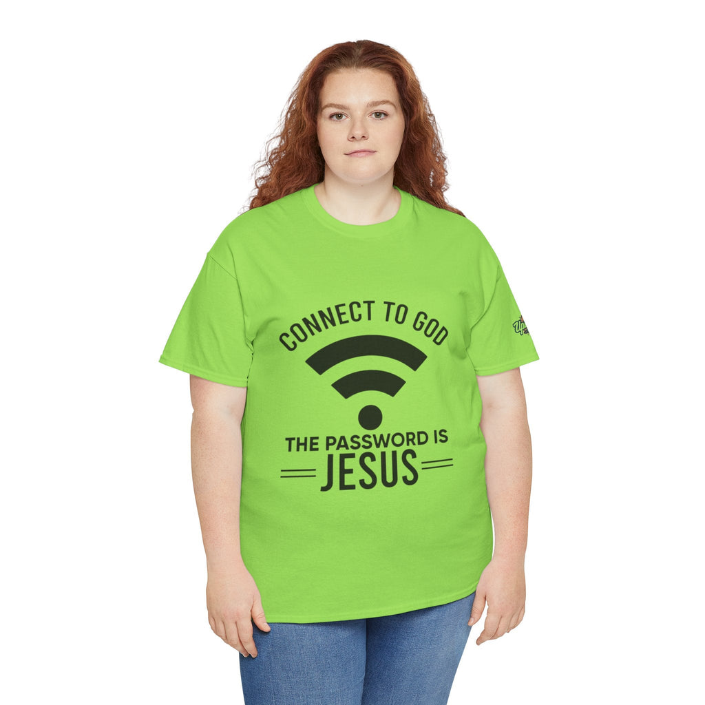 Connect to God T-shirt - WIFI Password is Jesus - Funny Christian Faith T-shirt Printify