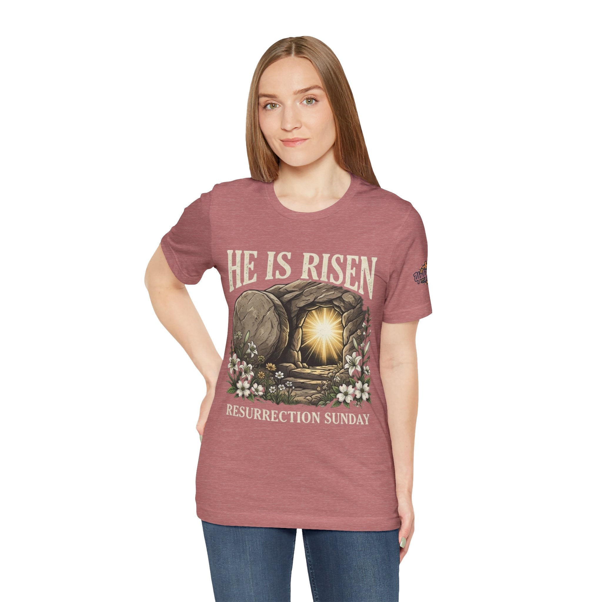 He Is Risen T-Shirt — Jesus Christ Resurrection Easter Tee Printify