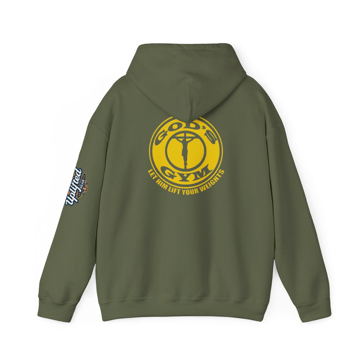 God's Gym Hoodie — "Let Him Lift Your Weights" Christian Fitness Hoodie Printify