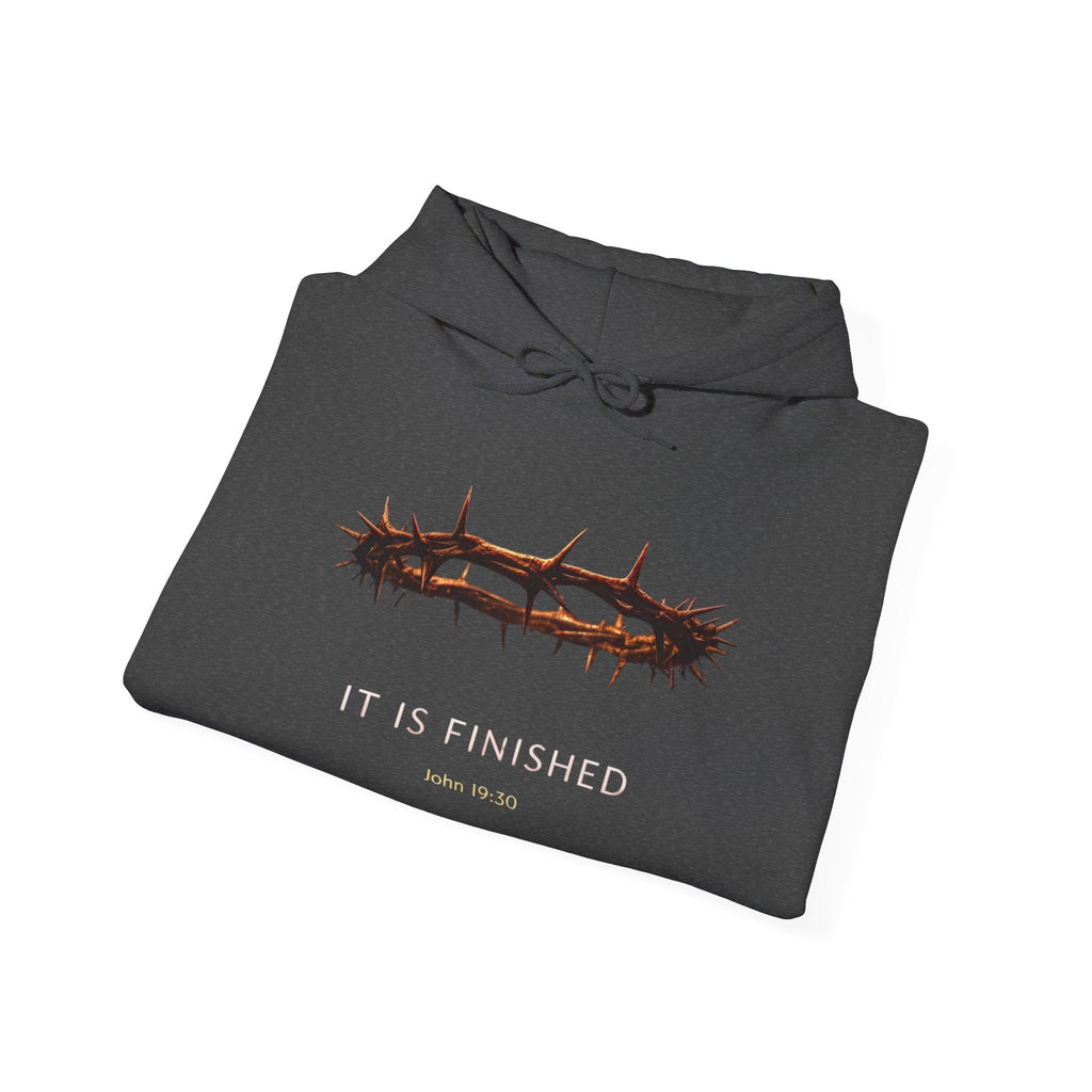 It Is Finished Crown of Thorns Hoodie — Christian John 19:30 Faith Hoodie Printify