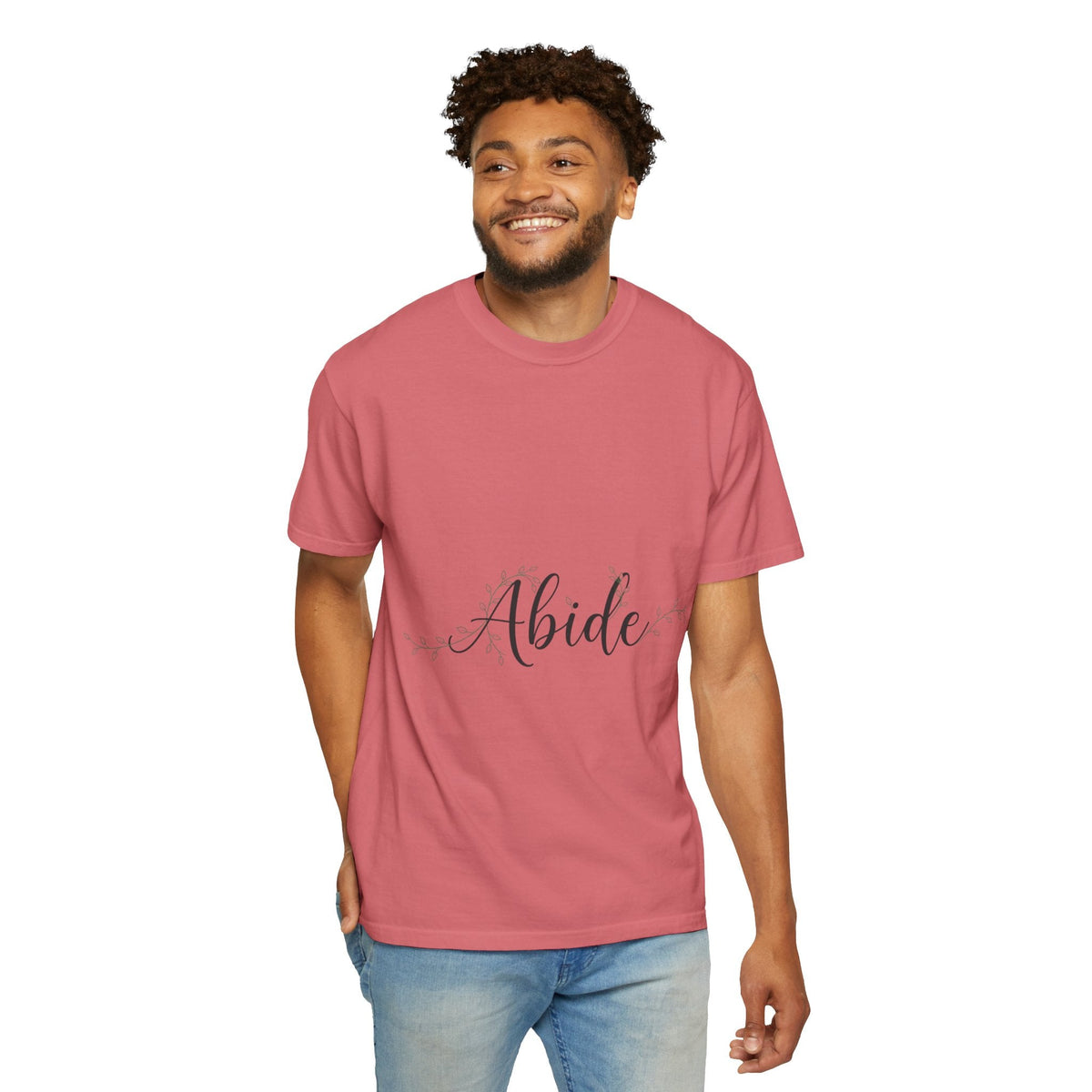 Abide in the Lord T-Shirt – Vine Design Christian Tee for Faithful Hearts Printify