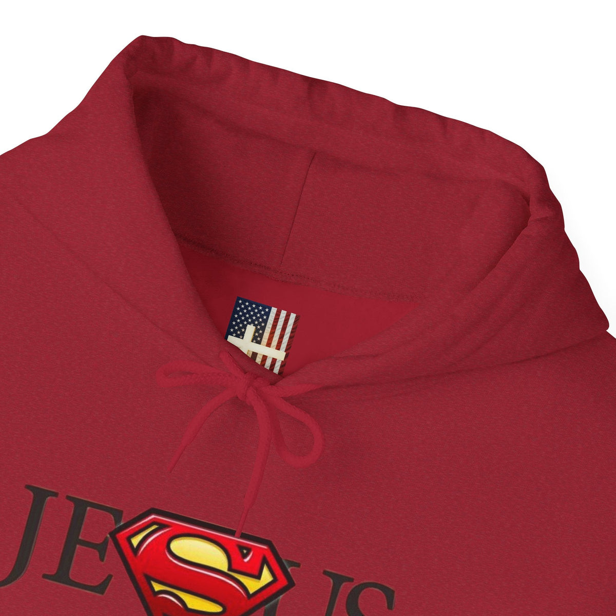 Jesus Is My Superhero Hoodie — Christian Faith Graphic Pullover Printify