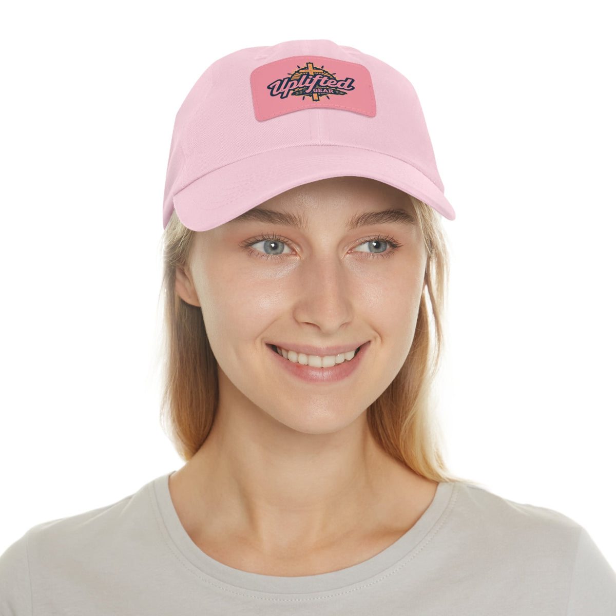 Uplifted Gear Dad Hat Christian Brand Rectangle Printify