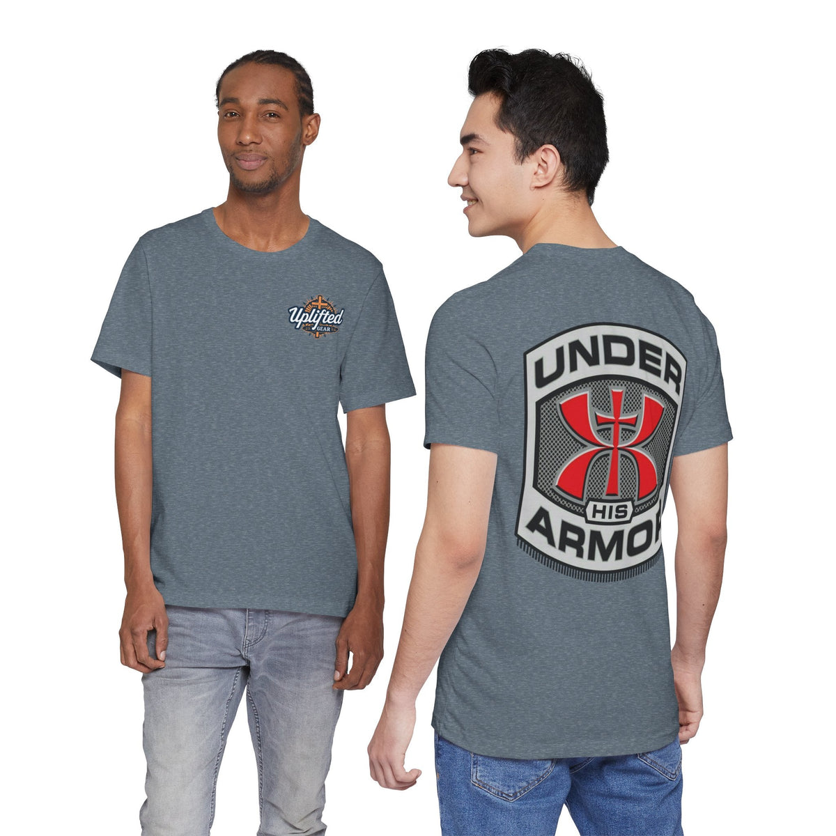 Under HIS Armor Christian T-Shirt — Faith-Inspired Under Armour Style Printify