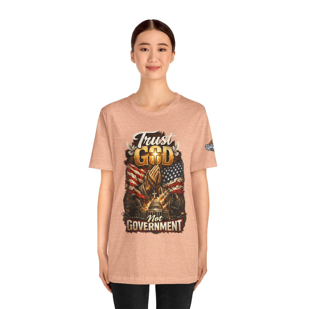 Trust God Not Government T-Shirt — Vintage Patriotic Christian Tee Printify