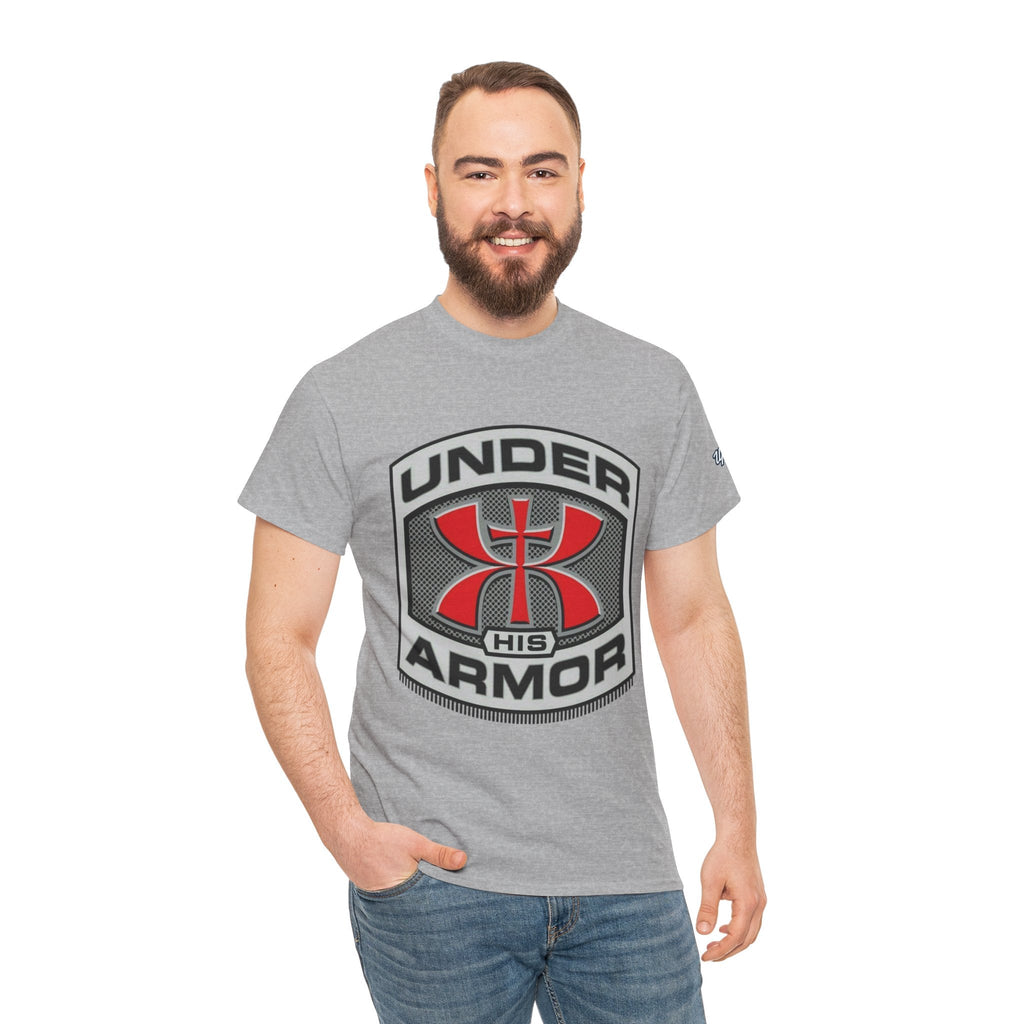 Under HIS Armor Christian T-Shirt — Faith-Inspired Under Armour Style Printify