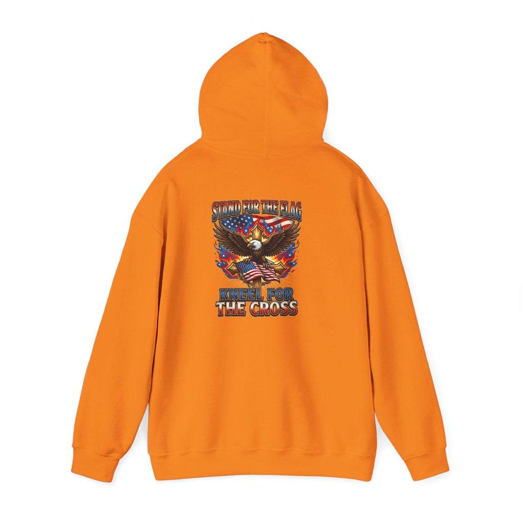 Stand for the Flag Kneel for the Cross Hoodie | Patriotic Eagle Hoodie Printify