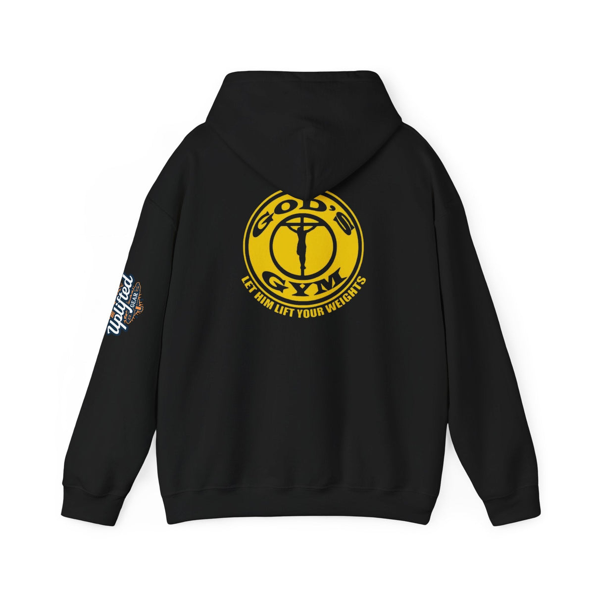 God's Gym Hoodie — "Let Him Lift Your Weights" Christian Fitness Hoodie Printify