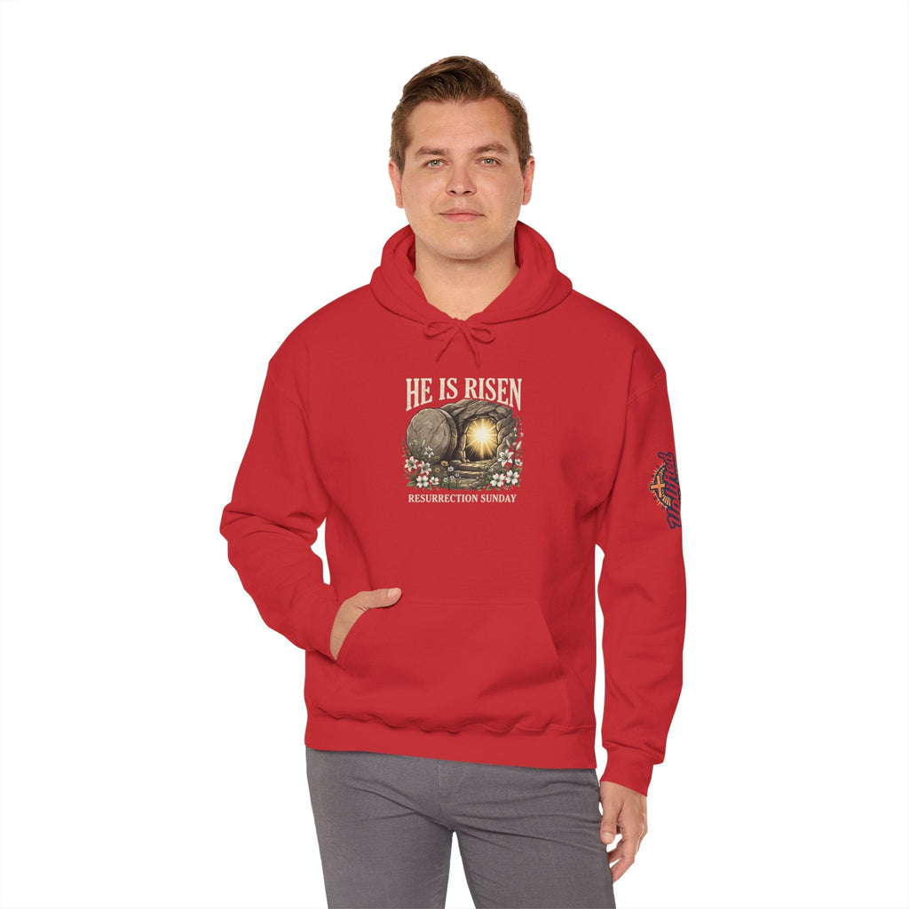 He Is Risen Hoodie — Jesus Christ Resurrection Easter Hoodie Printify