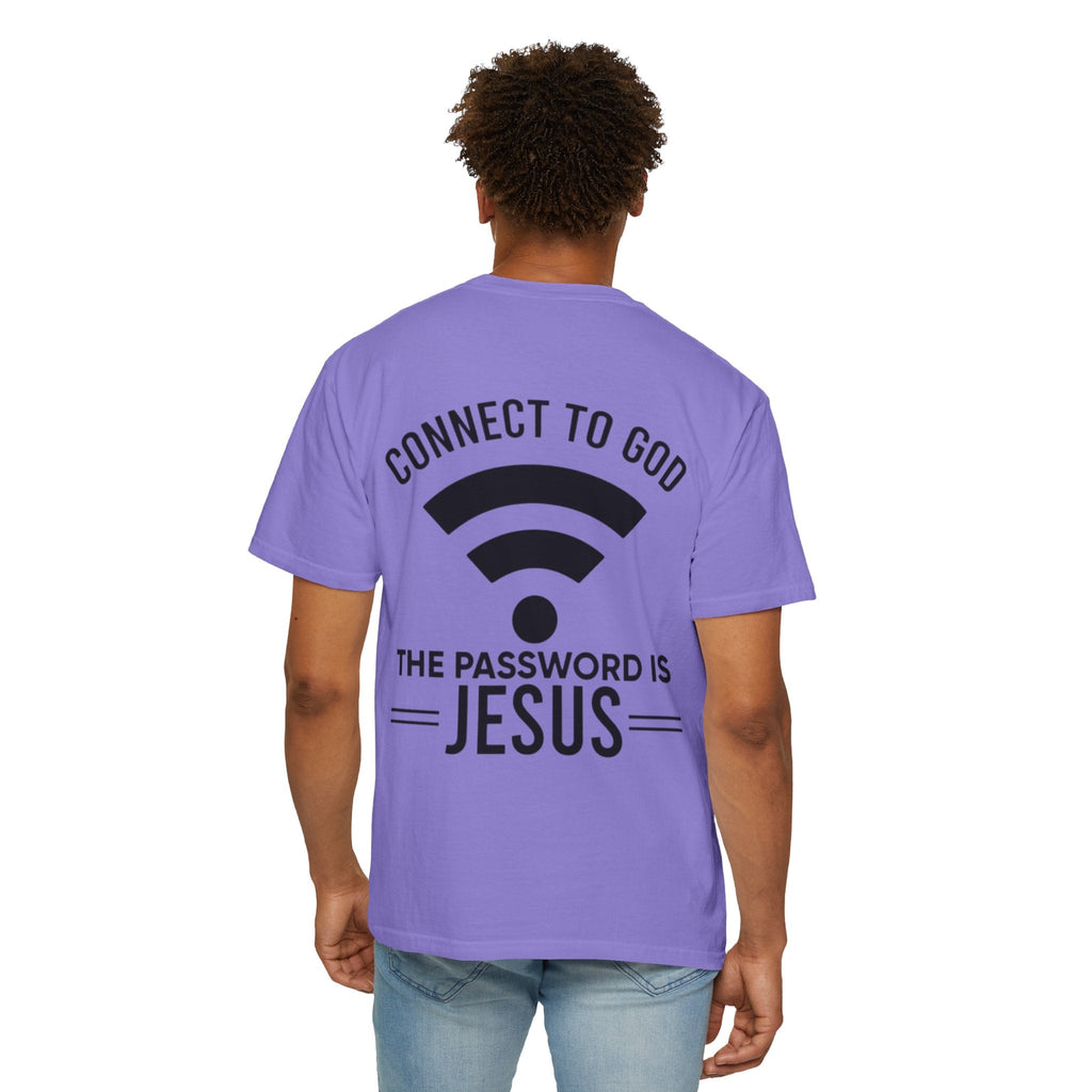 Connect to God T-shirt - WIFI Password is Jesus - Funny Christian Faith T-shirt Printify