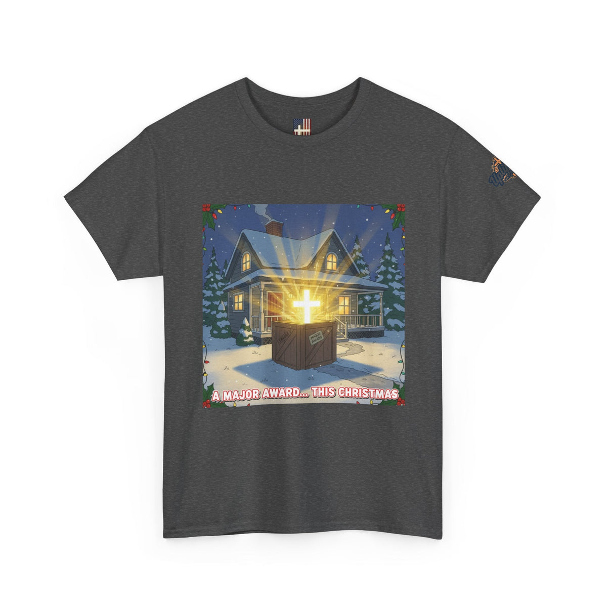 A Major Award This Christmas T-shirt – Fragile Leg Lamp Parody Cross Unboxing Christian T-shirt for Hilarious Faith & Holiday Glow Printify