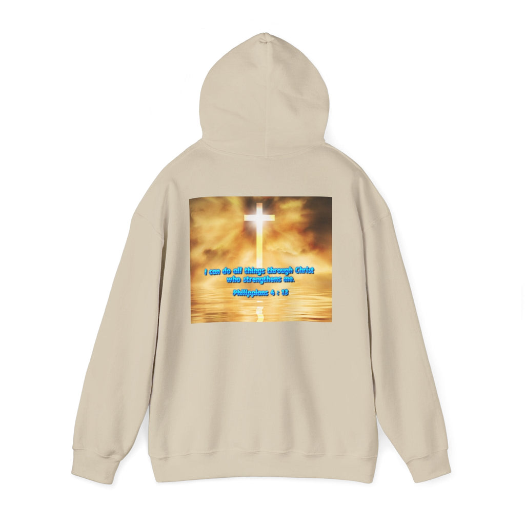 Bible Verse Unisex Heavy Blend™ Hooded Sweatshirt - Philippians 4 : 13 Printify