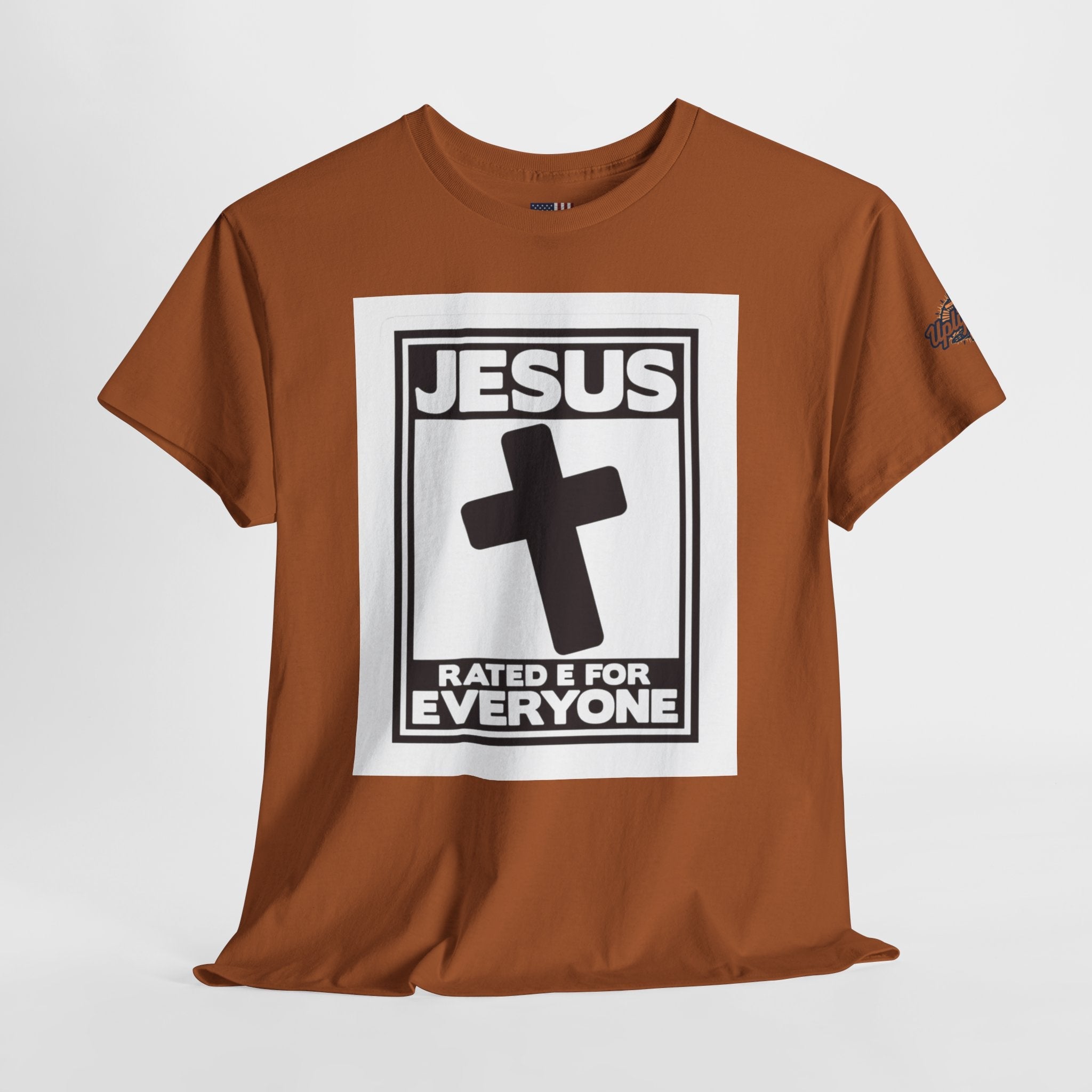 Jesus, Rated E for Everyone T-shirt - Gamer Faith T-shirt - Christian Video Game Parody Printify
