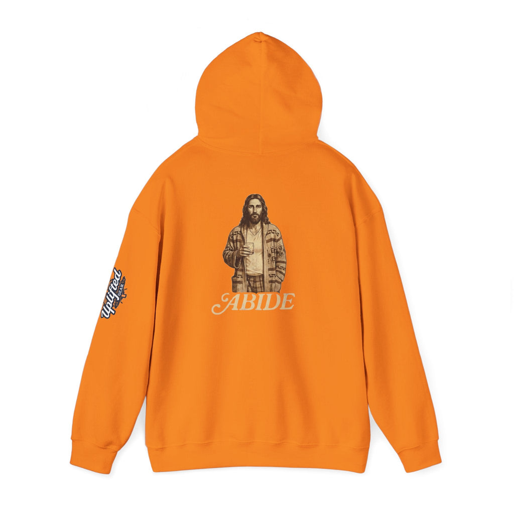 Abide Jesus Hoodie — Vintage 'The Dude' Religious Graphic Hoodie Printify