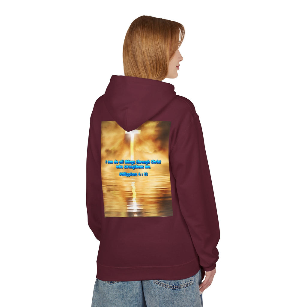 Hoodie - Philippians 4 : 13 Bible Verse Religious Design Printify