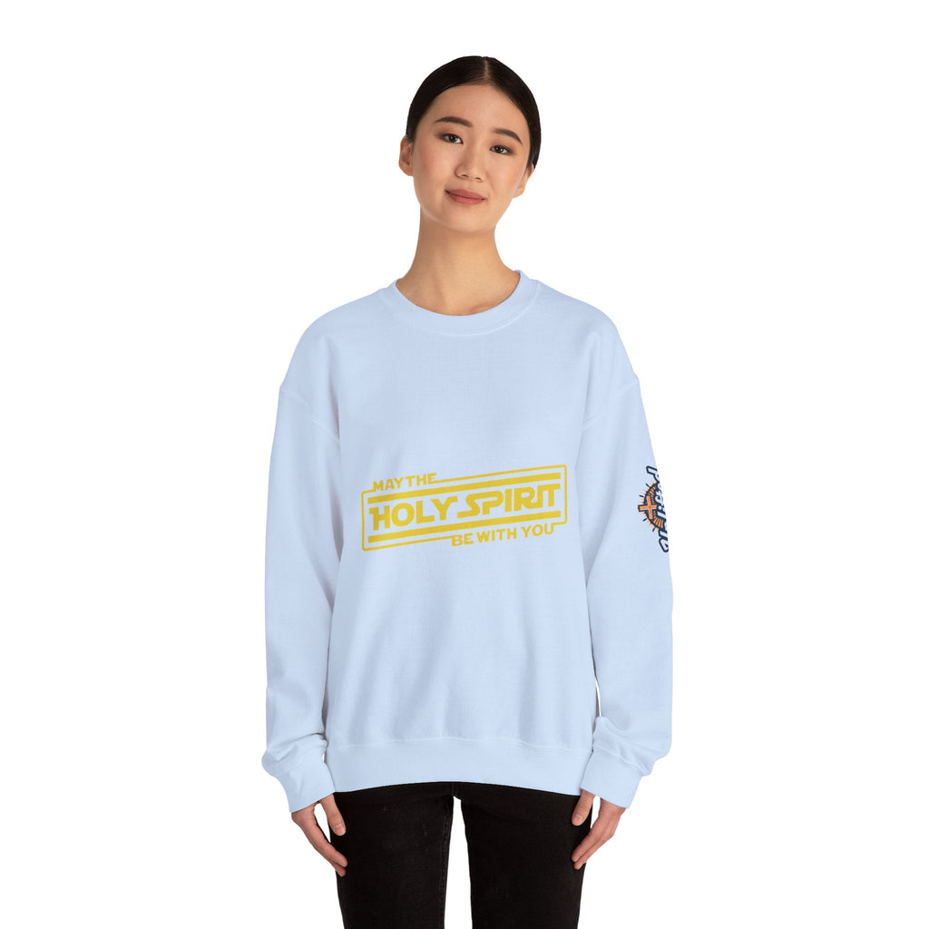 May the Holy Spirit Be With You Sweatshirt - Christian Star Wars Parody Sweatshirt Printify