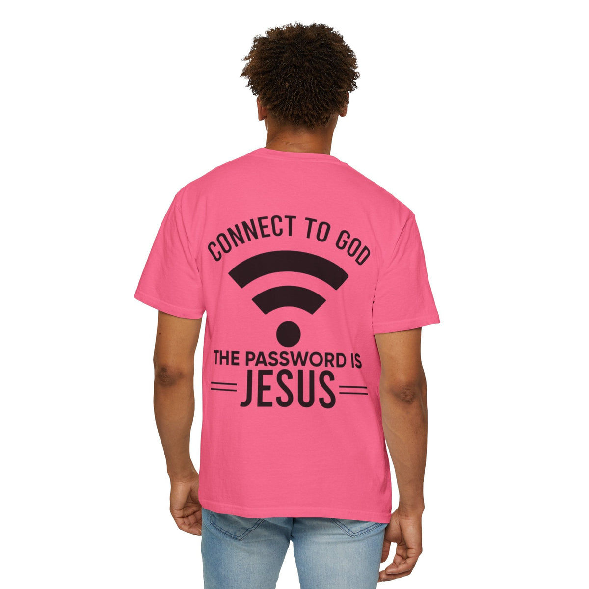 Connect to God T-shirt - WIFI Password is Jesus - Funny Christian Faith T-shirt Printify