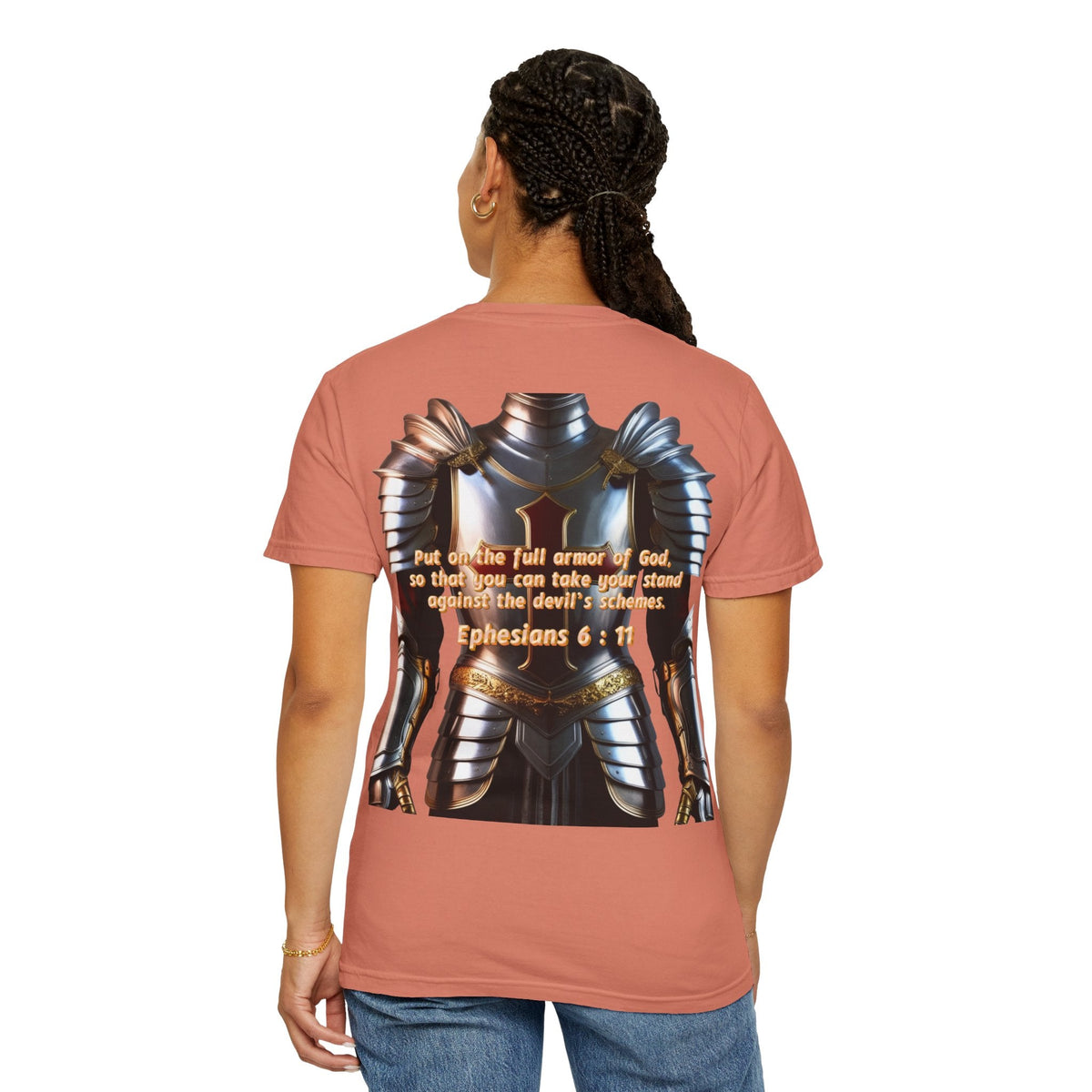 Religious Graphic Armor Of God Design - Unisex Garment-Dyed T-shirt Printify