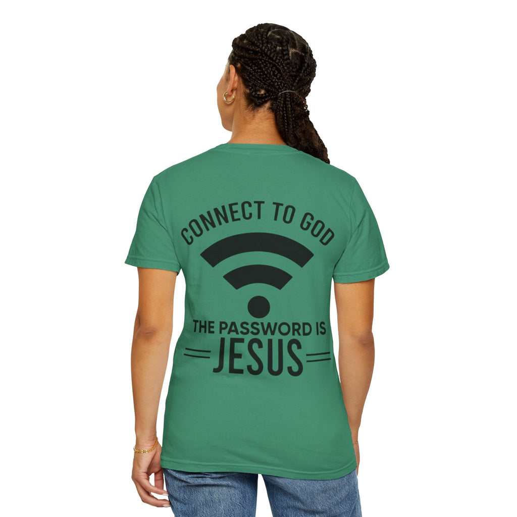 Connect to God T-shirt - WIFI Password is Jesus - Funny Christian Faith T-shirt Printify