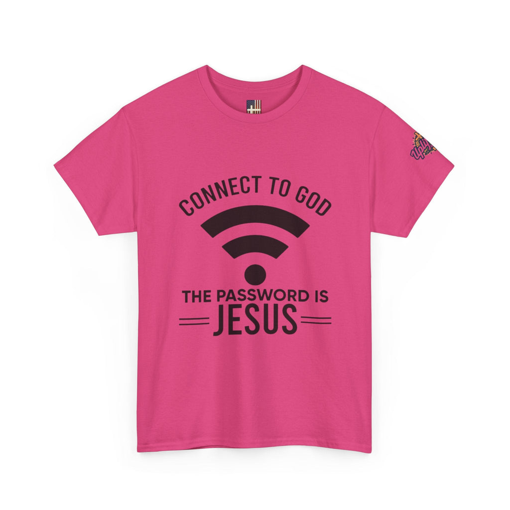 Connect to God T-shirt - WIFI Password is Jesus - Funny Christian Faith T-shirt Printify