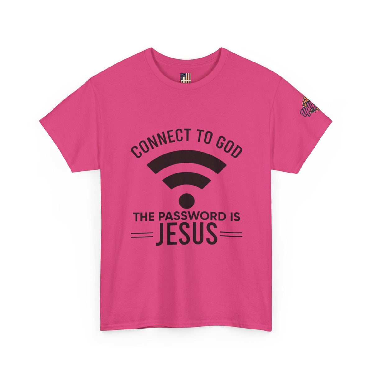 Connect to God T-shirt - WIFI Password is Jesus - Funny Christian Faith T-shirt Printify
