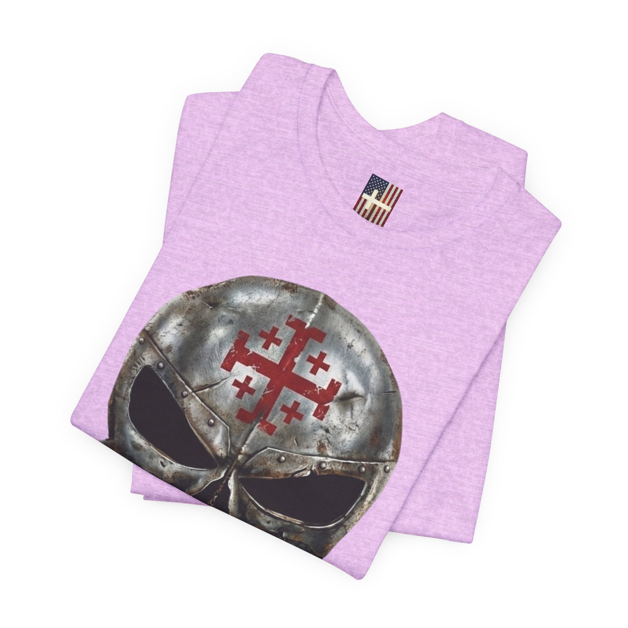 Crusader Knight Christian Skull T-shirt - Warrior Armor of God T-shirt Printify