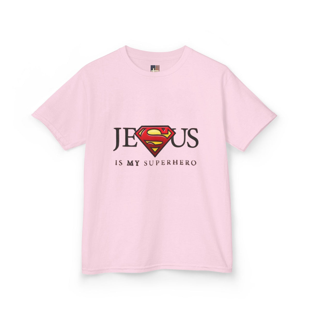 Jesus Is My Superhero T-Shirt — Faith-Based Superman-Inspired Tee Printify
