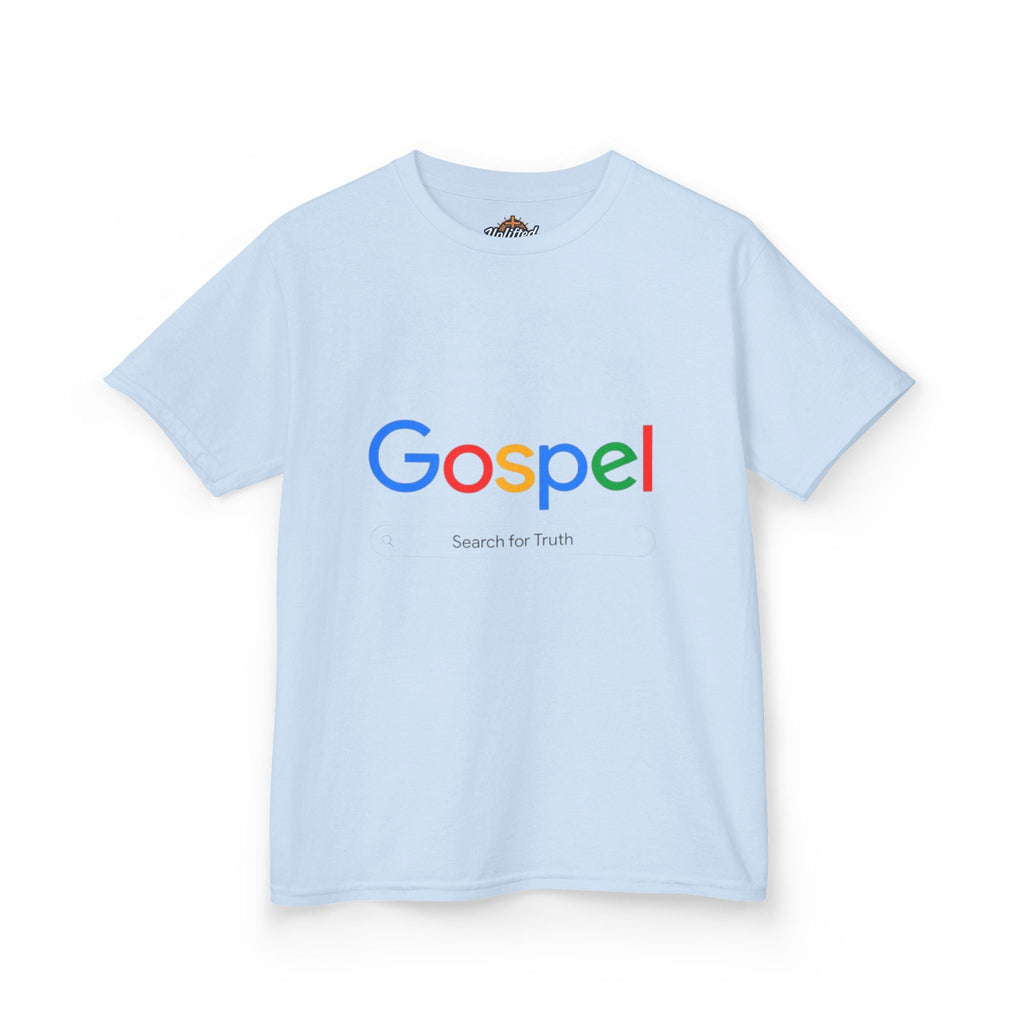 Kids Tee — "Gospel" Colorful Search-Style Logo Printify