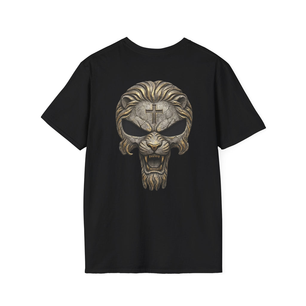 Lion of Judah Skull Christian T-shirt - Warrior Faith Cross T-shirt Printify