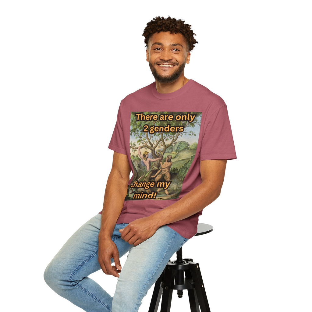 There Are Only 2 Genders T-Shirt – Adam & Eve Cross Christian Tee for Bold Faith Printify