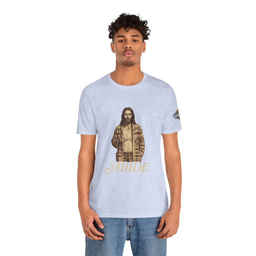 Abide Vintage Jesus Tee — "The Dude" Graphic Christian T-Shirt Printify