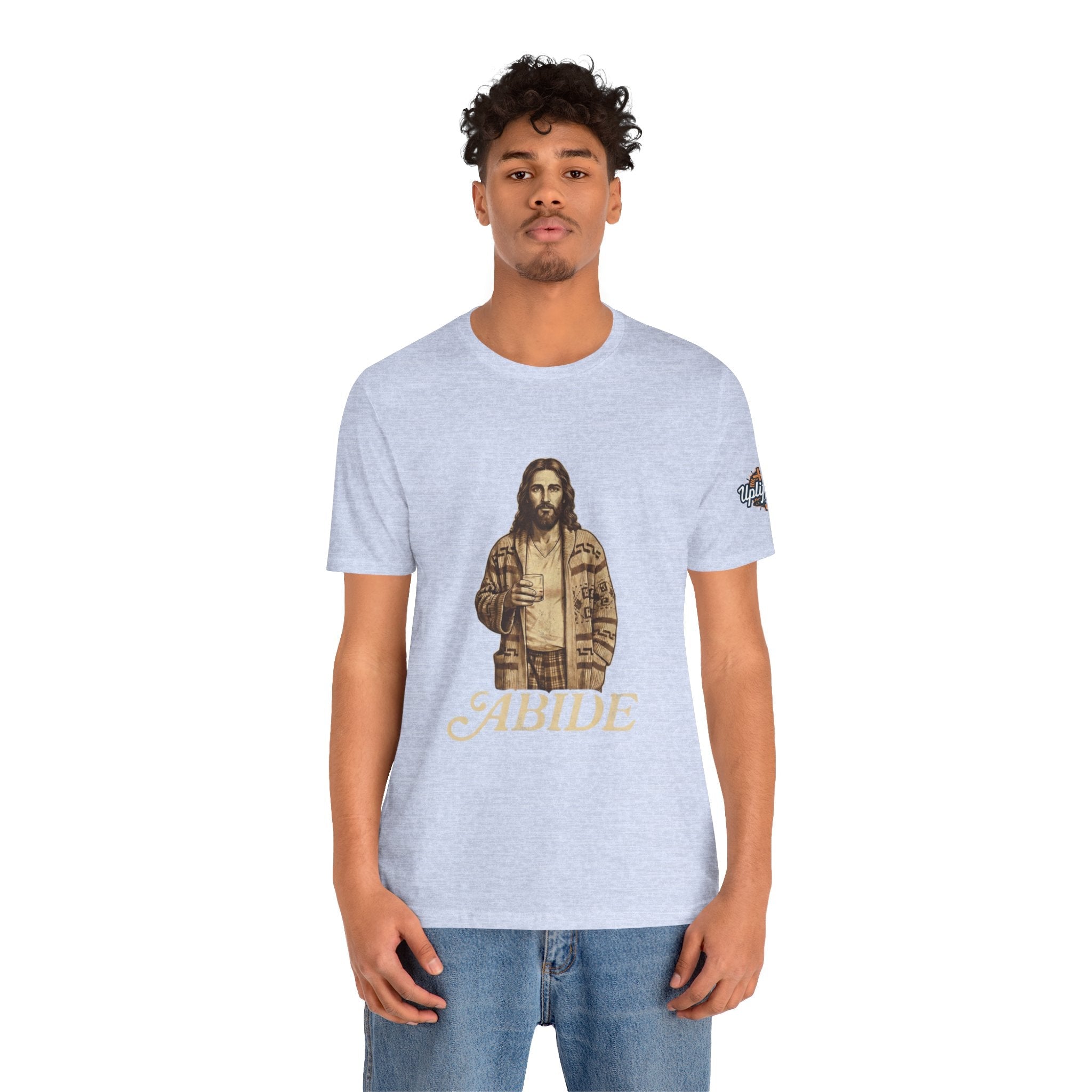 Abide Vintage Jesus Tee — "The Dude" Graphic Christian T-Shirt Printify