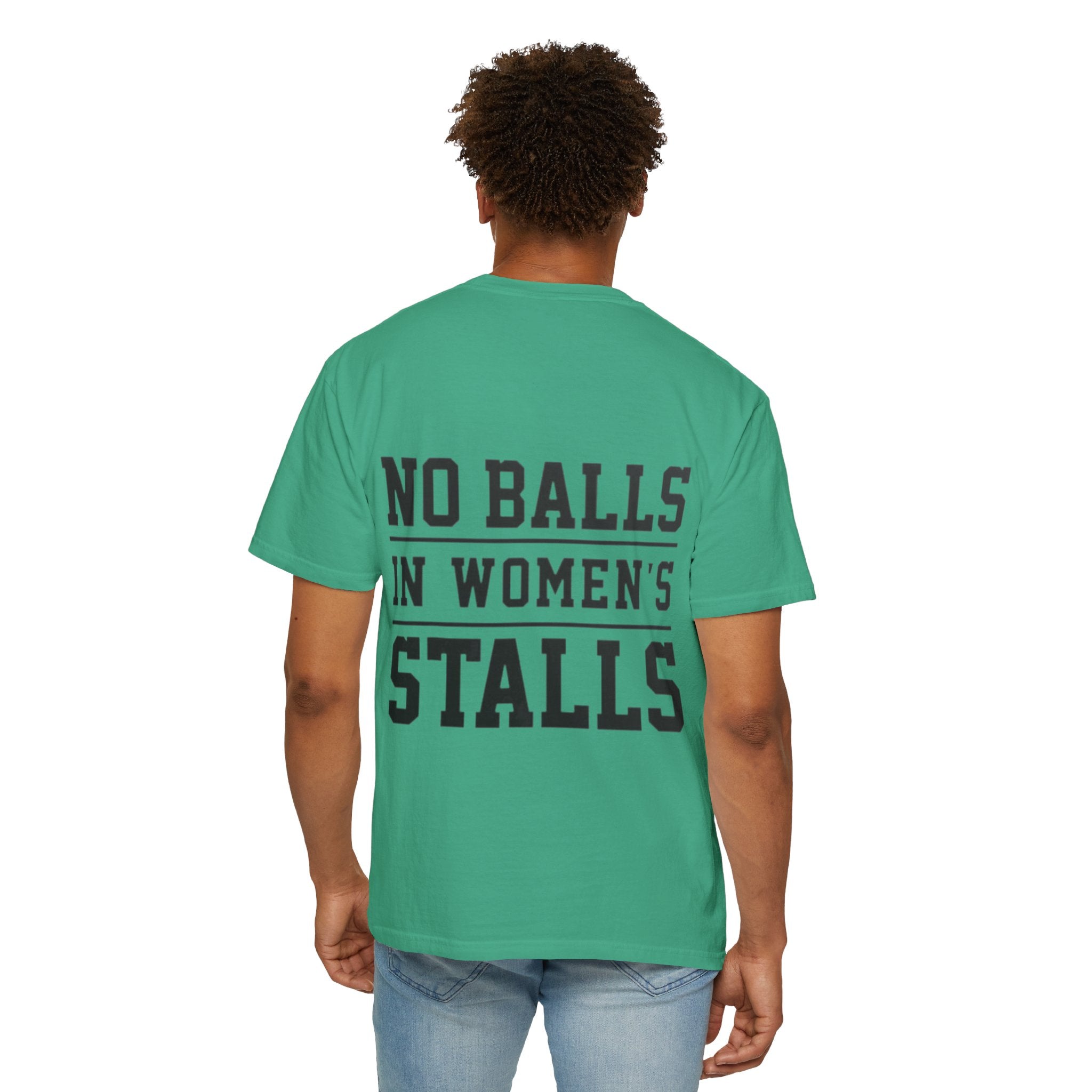 No Balls in Women’s Stalls Graphic Tee — Uplifted Sports Vibe T-Shirt Printify