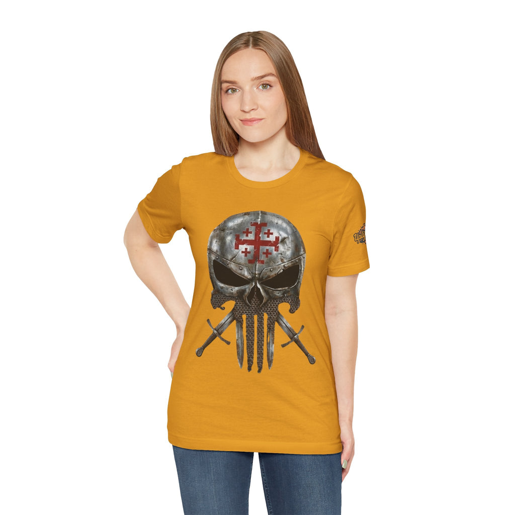 Crusader Knight Christian Skull T-shirt - Warrior Armor of God T-shirt Printify