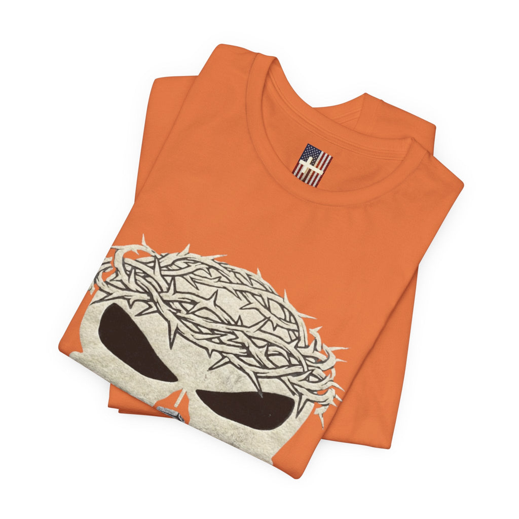 Christian Skull T-shirt - Crown of Thorns & Nails - Warrior Faith T-shirt Printify