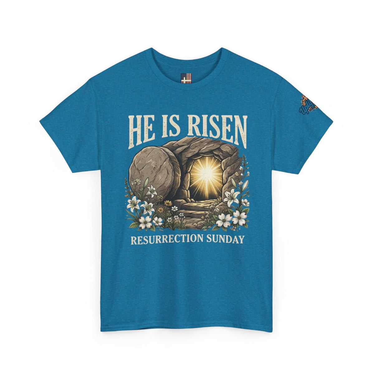 He Is Risen T-Shirt — Jesus Christ Resurrection Easter Tee Printify