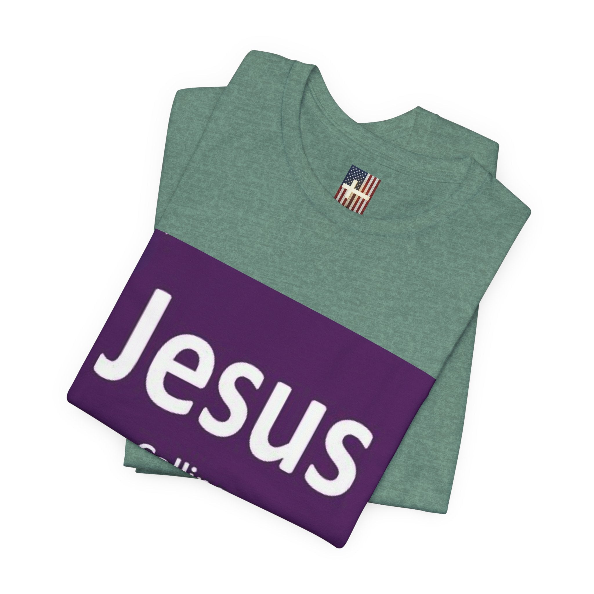 Jesus Calling T-shirt – Funny Cell Phone Screen Christian T-shirt for Divine Connection & Faith Humor Printify
