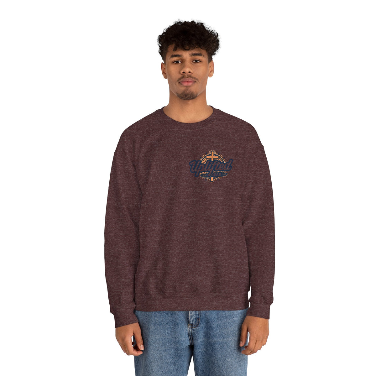 Religious Graphic Armor Of God Design - Unisex Heavy Blend™ Crewneck Sweatshirt Printify