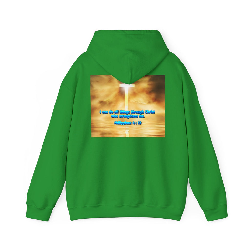 Bible Verse Unisex Heavy Blend™ Hooded Sweatshirt - Philippians 4 : 13 Printify