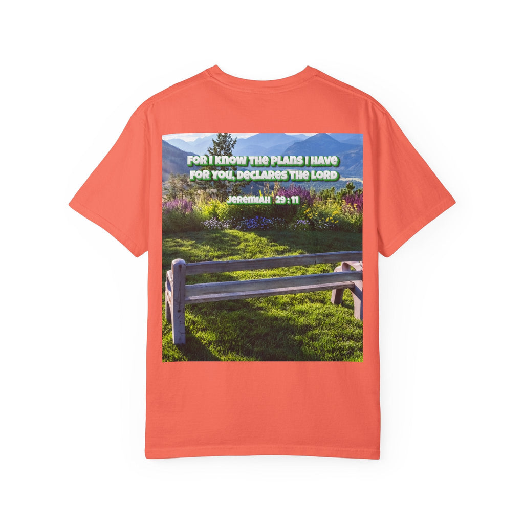 Bible Verse Unisex Garment-Dyed T-shirt  - Jeremiah 29 : 11 Printify