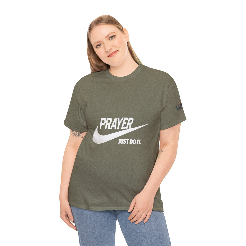 Prayer Just Do It T-shirt - Funny Christian Nike Parody T-shirt - Faith Gear Printify