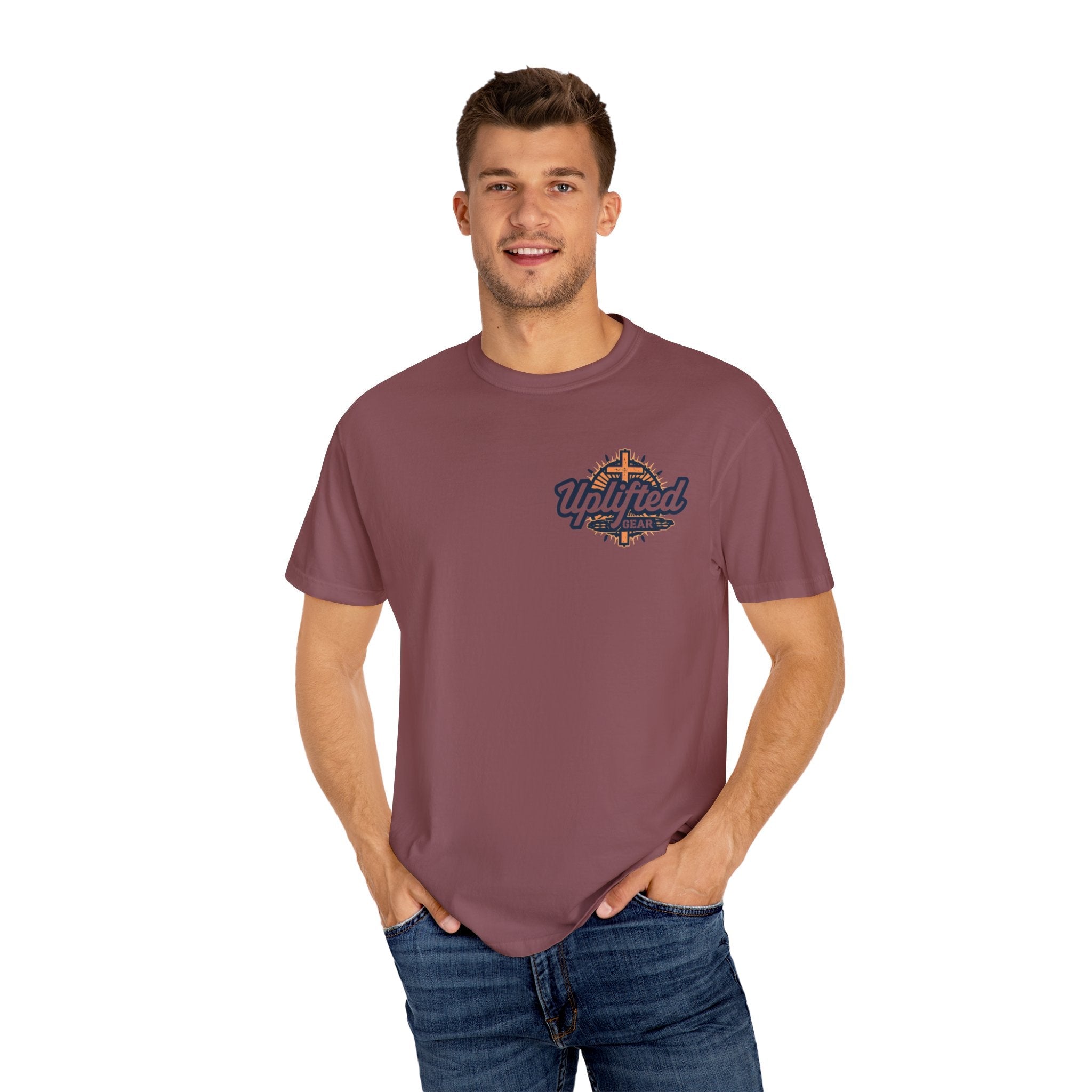 Religious Graphic Tee with Armor Of God Design - Unisex Garment-Dyed T-shirt Printify