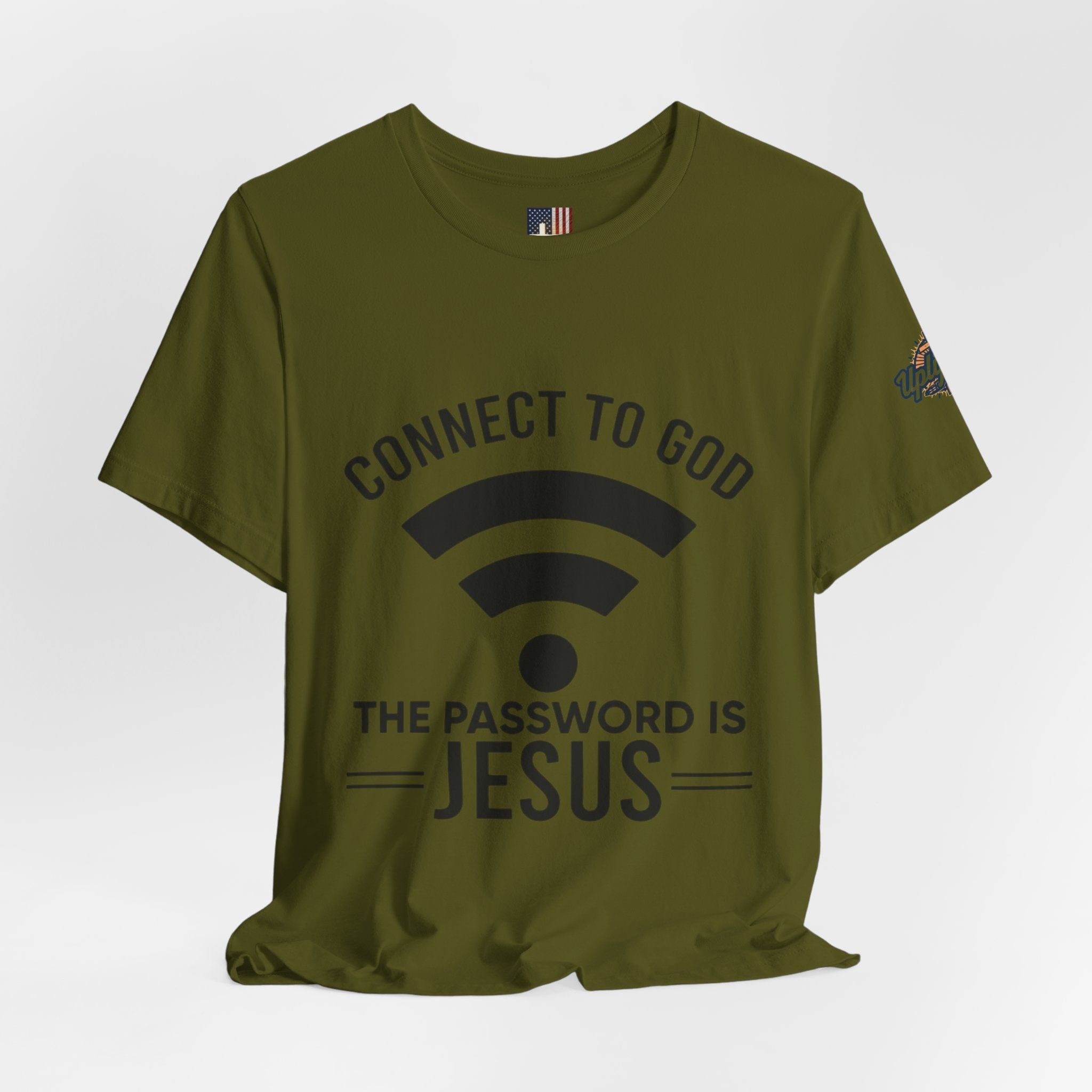 Connect to God T-shirt - WIFI Password is Jesus - Funny Christian Faith T-shirt Printify