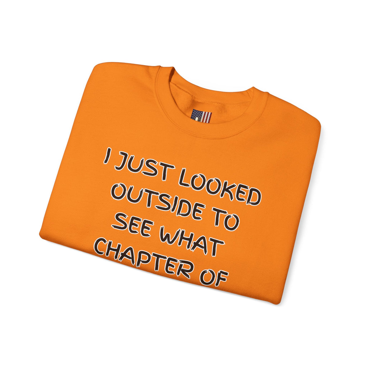 What Chapter of Revelation Sweatshirt – I Looked Outside My Window Christian Sweatshirt for End Times Humor & Faith Printify
