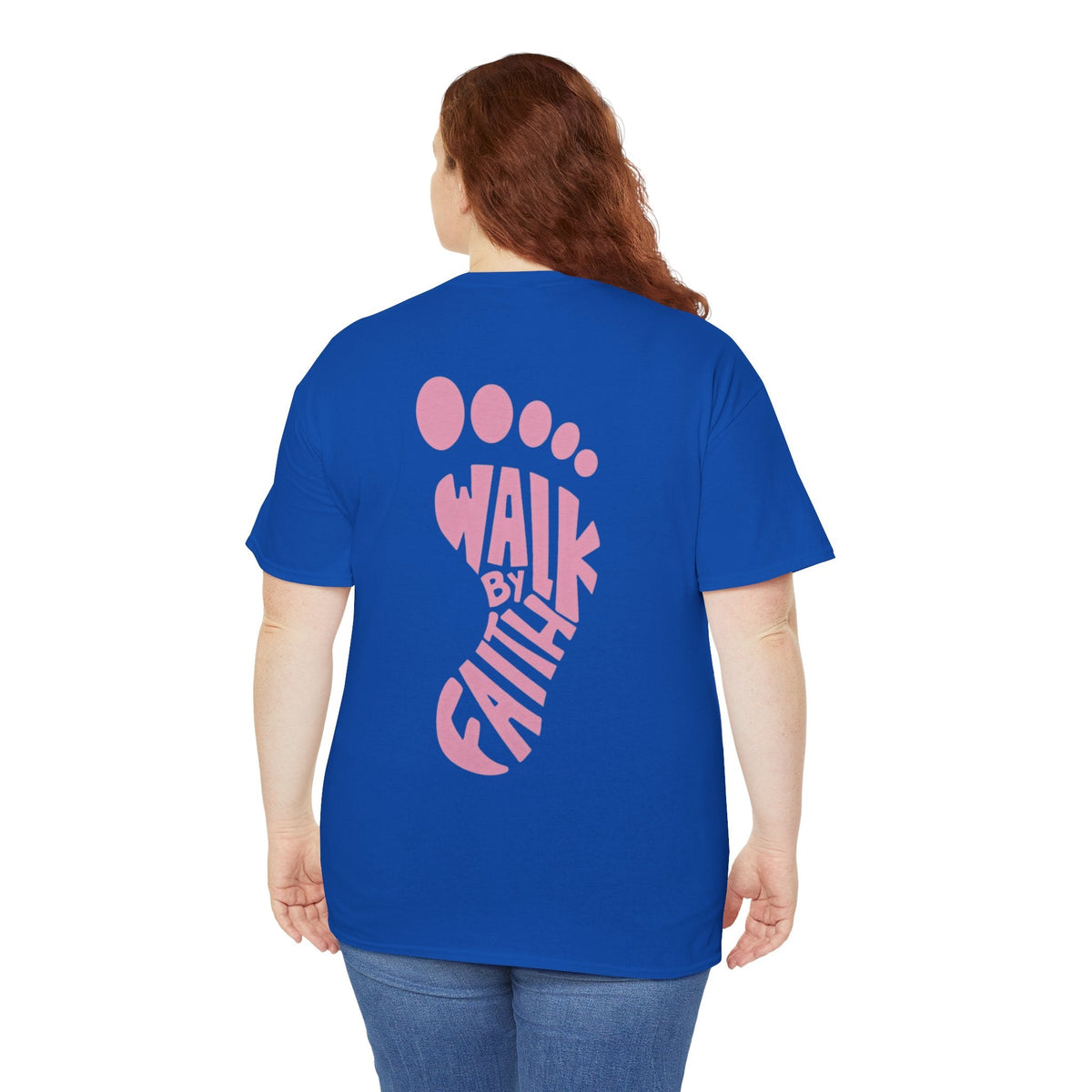 Walk By Faith Footprint T-Shirt Printify
